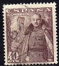 Spain 1948 Franco 40 CTS Marron Edifil 1027. 1027 usa. Uploaded by susofe